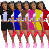 Summer Sports Casual Short Baseball Uniform Two Piece Sets WSYF-5925