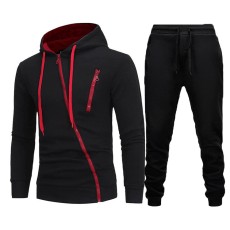 Men's Outdoor Casual Zip Sports Sweatshirt Sets FLZH-W01-ZK75