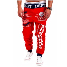 Men Drawstring Letter Printed Fashion Pants FLZH-8753