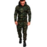 Men's Outdoor Sports Casual Camouflage Pullover Hooded Suit FLZH-W33-ZK33
