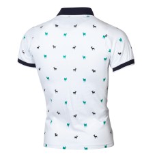 Men's Print Lapel Casual Short Sleeve POLO FLZH-ZT67