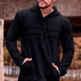 Men's Fashion Casual Solid Color Long Sleeve Hoodie Sweatshirt FLZH-ZW72