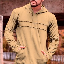 Men's Fashion Casual Solid Color Long Sleeve Hoodie Sweatshirt FLZH-ZW72