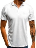 Men Solid Color Casual Lapel POLO FLZH-ZT105