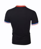 Men's Patchwork Lapel Short Sleeve POLO FLZH-ZT55