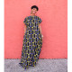 Casual Print Short Sleeve Maxi Dress GDYF-6927