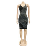 Sexy Hot Drilling Sling Night Club Dress BY-5748