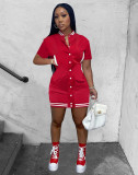 Casual Buttons Baseball Mini Dress IV-8306