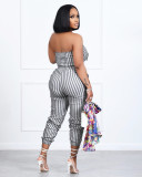 Sexy Striped Strapless Jumpsuit ZSD-0464