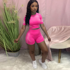Yoga Fitness Cop Top And Shorts 2 Piece Sets TE-4416
