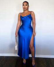 Sexy Spaghetti Strap Split Long Dress BGN-242