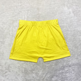 Plus Size Solid Fitness Tight Shorts SHD-9819
