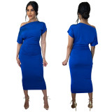 Sexy Solid Color Slim Midi Dress YF-10150