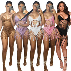 Sexy Crochet Tassel Hollow Bikini Two Piece Sets ZSD-Z0105