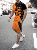 Men's Printed T Shirt And Shorts 2 Piece Sets SHD-9820