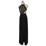 Sexy Backless Sleeveless High Split Maxi Evening Dress ZSD-G089