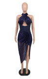Sexy Sequined Cross Strap Night Club Dress XHXF-265