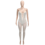 Sexy Hot Drilling Sling Tight Jumpsuit SH-390350
