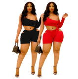 Solid Sexy Hollow Out Romper YIBF-60178