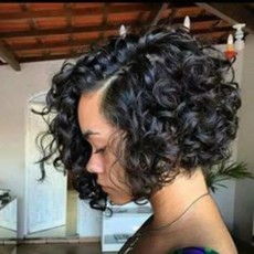 Women Short Curly Bob Wig BMJF-K58