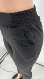 Plus Size Long Sleeve V Neck Two Piece Pants Sets WSYF-5950-1