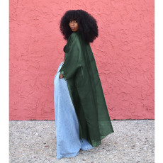 Sexy Mesh See-Through Long Coat GDYF-6919