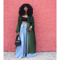 Sexy Mesh See-Through Long Coat GDYF-6919