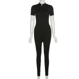 Slim Fit Short Sleeve And Pants Two Piece Set XEF-K21S12756