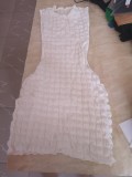 Solid Sleeveless Lace-Up Bodycon Mini Dress FOSF-8226