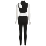 Sexy Hollow Slim Tank And Pants 2 Piece Sets XEF-K22S12747