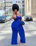 Plus Size Ruffled Halter Jumpsuit (Without Belt)ME-6074