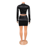 Sexy Slim Long Sleeve Two Piece Skirt Suit GOSD-OS6571