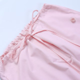 Solid Drawstring Casual Loose Pants FL-22013