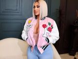 Casual Printed Long Sleeve Baseball Jacket YNSF-1859