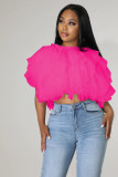 Sexy Petal Cascade Crop Top MUE-3381