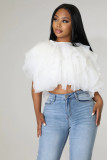 Sexy Petal Cascade Crop Top MUE-3381