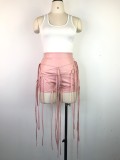 Sexy PU Leather Rope Woven Shorts GWDS-220438