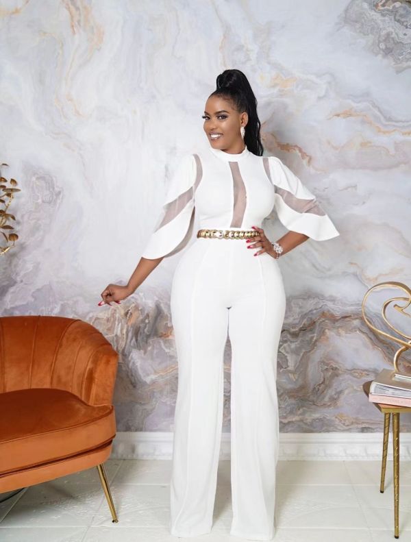 Sexy Mesh Patchwork Jumpsuit LDS-3311