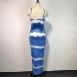 Printed Fashion Sexy Sling Maxi Dress GWDS-210616
