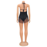 Sexy Tassel Halter Romper GOSD-6796