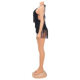 Sexy Tassel Halter Romper GOSD-6796