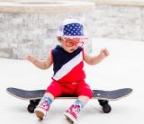 Kids Sleeveless Colorblock Hooded Sports Casual Set GYMF-YM045