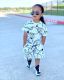 Kids Print Short Sleeve Shorts Two Piece Set GYMF- YM065