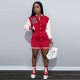 Letter B Embroidered Baseball Dress IV-8347