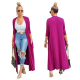 Solid Color Casual Cardigan Coat YF-10267