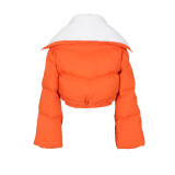 Polar Fleece Letter Embroidery Large Lapel Jacket ZSD-0507