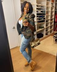 Casual Camo Print Long Sleeve Blazer  ZDF-31252