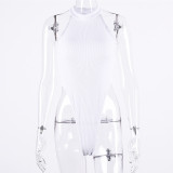 Solid Sexy Sleeveless Bodysuits BLG-930741A