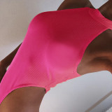 Solid Sexy Sleeveless Bodysuits BLG-930741A