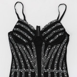 Sexy Hot Drilling See Through Sling Mini Dress CYA-900084
